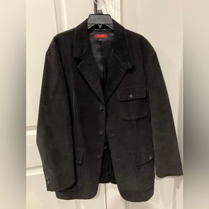 Austin Reed Black Corduroy Suit Jacket - Large
